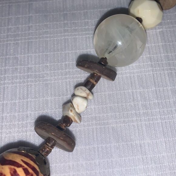 Vintage Tribal Native Boho Long Chunky Beaded Long Necklace 36”-39” Adjustable - Picture 4 of 12